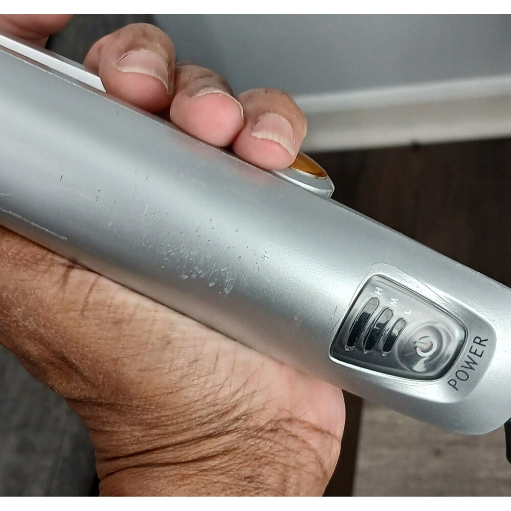 Instyler Rotating Hot Iron Hair Straightener 1.25" Silver IS1001 Silver/Orange - Picture 7 of 7